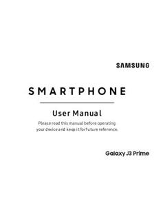 Samsung Galaxy J3 Prime manual. Tablet Instructions.